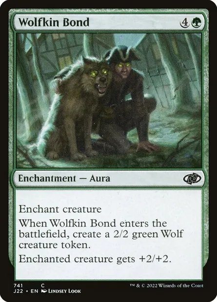 Wolfkin Bond, Magic card J22 741 — Jumpstart 2022 set