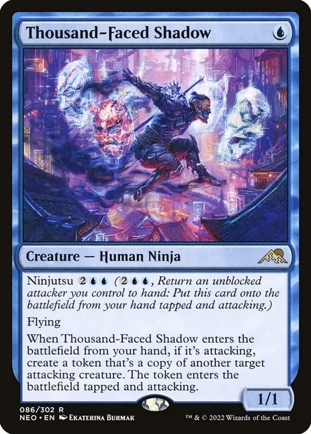 Thousand-Faced Shadow, Magic card NEO 86 — Kamigawa: Neon Dynasty set