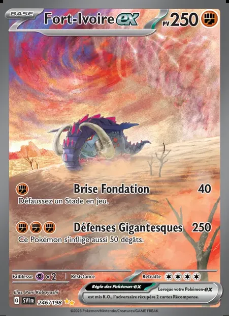 Fort-Ivoire-ex, carte Pokémon SVI 246 — extension Écarlate et Violet