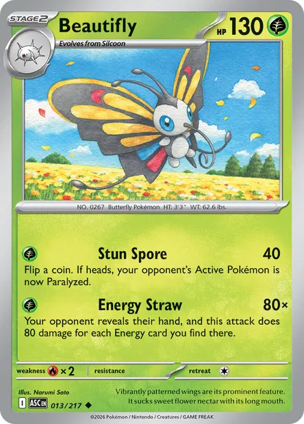 Beautifly, Pokémon card ASC 013 — Ascended Heroes set