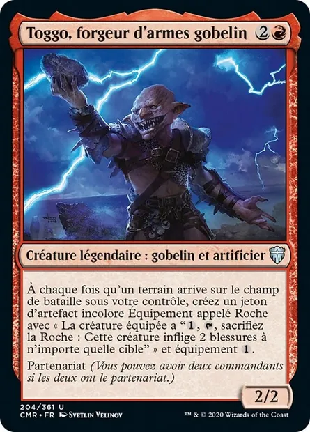 Toggo, forgeur d'armes gobelin, carte Magic CMR 204 — extension Commander Legends