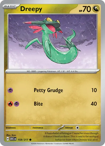 Dreepy, Pokémon card ASC 158 — Ascended Heroes set