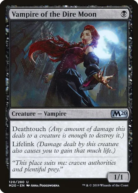Vampire of the Dire Moon, Magic card M20 120 — Core Set 2020 set