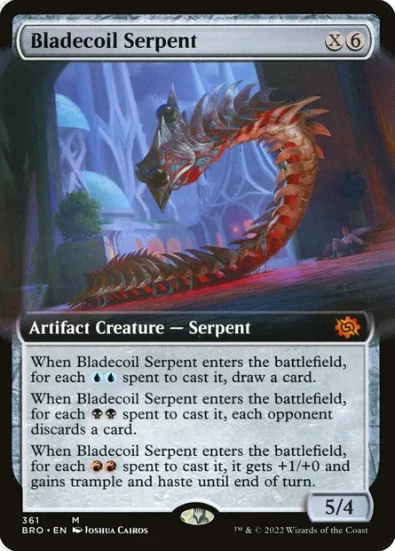 Bladecoil Serpent, Magic card BRO 361 — The Brothers' War set