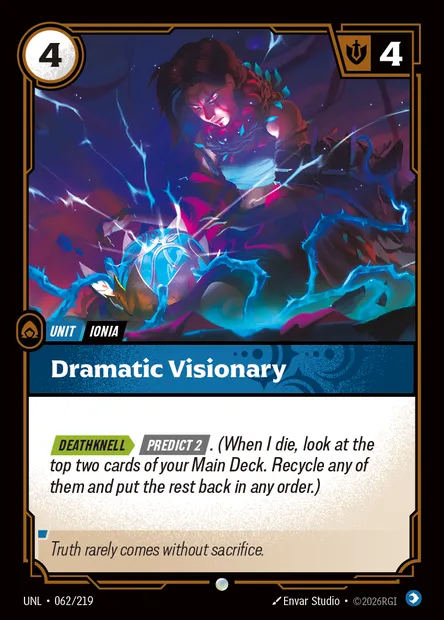 Dramatic Visionary, Riftbound card UNL 062 — Unleashed set