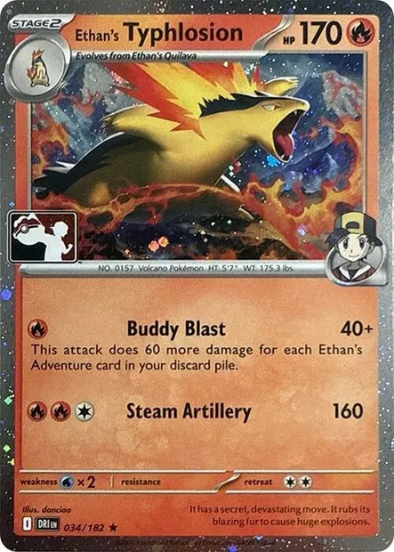 Ethan's Typhlosion, Pokémon card PPS 034-5 — Play! Pokémon Prize Pack Series set