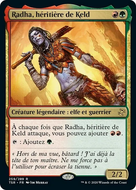 Radha, héritière de Keld, carte Magic TSR 259 — extension Spirale Temporelle Remastered