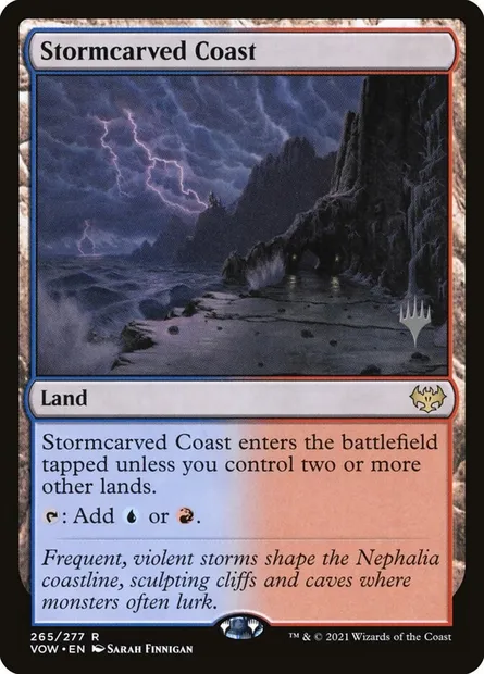 Stormcarved Coast, Magic card PVOW 265p — Innistrad: Crimson Vow Promos set