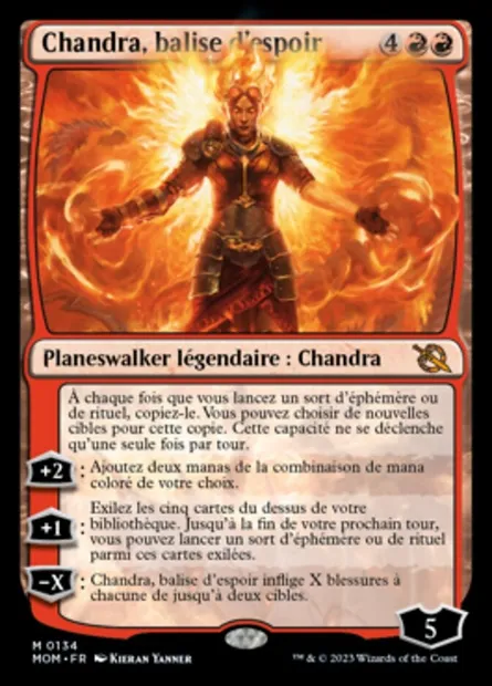 Chandra, balise d'espoir, carte Magic MOM 134 — extension L'invasion des machines