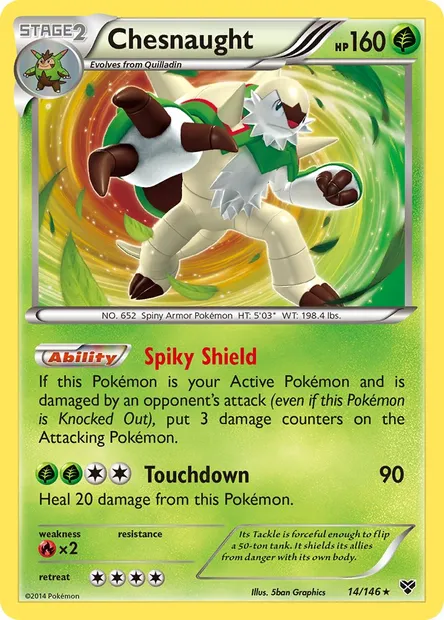 Chesnaught, Pokémon card XY 14 — XY set
