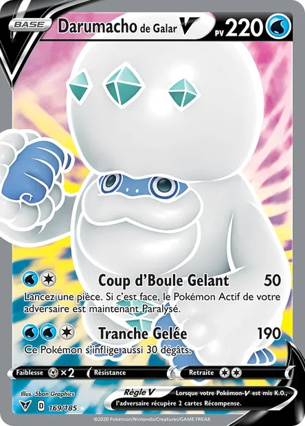 Darumacho de Galar V, carte Pokémon VIV 169 — extension Voltage Éclatant
