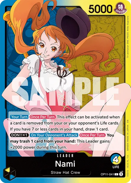Nami, One Piece card OP11-041 — A FIST OF DIVINE SPEED set