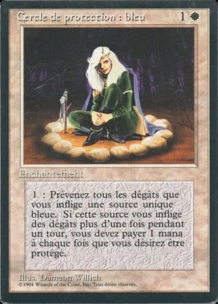 Cercle de protection : bleu, carte Magic FBB 10 — extension Foreign Black Border