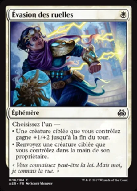 Évasion des ruelles, carte Magic AER 6 — extension La révolte éthérique