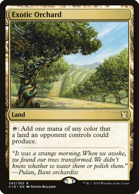 Exotic Orchard, Magic card C19 242 — Commander 2019 set