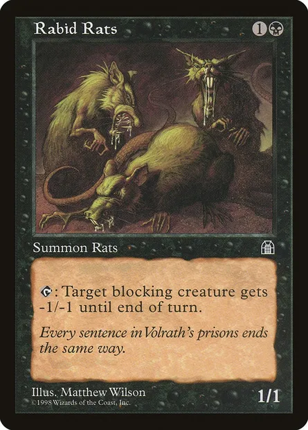 Rabid Rats, Magic card STH 67 — Stronghold set