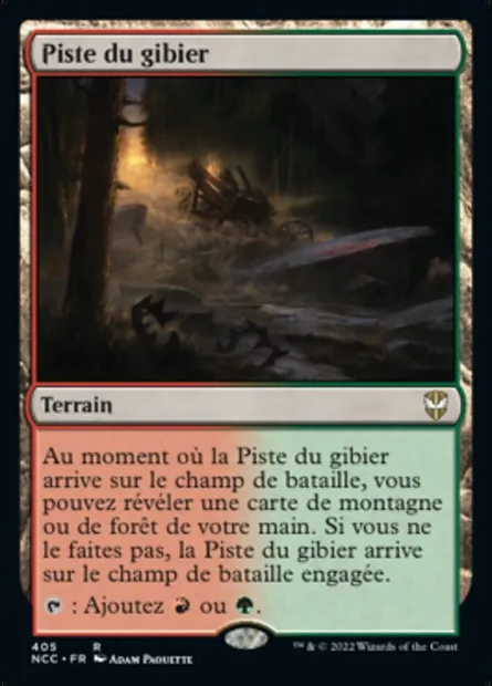 Piste du gibier, carte Magic NCC 405 — extension New Capenna Commander