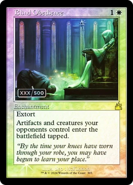 Obéissance aveugle, carte Magic RVR 303z — extension Ravnica Remastered