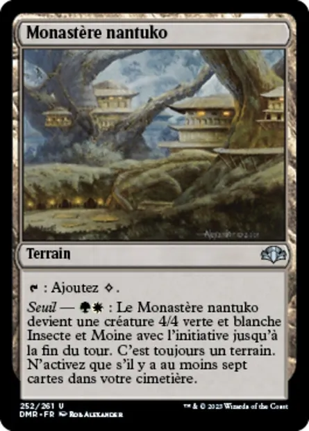 Monastère nantuko, carte Magic DMR 252 — extension Dominaria Remastered