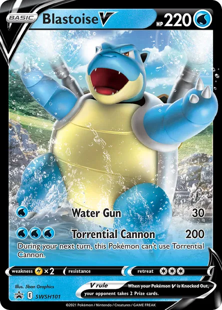 Blastoise V, Pokémon card SWSH 101 — SWSH Black Star Promos set