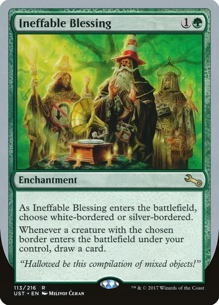 Ineffable Blessing, Magic card UST 113c — Unstable set