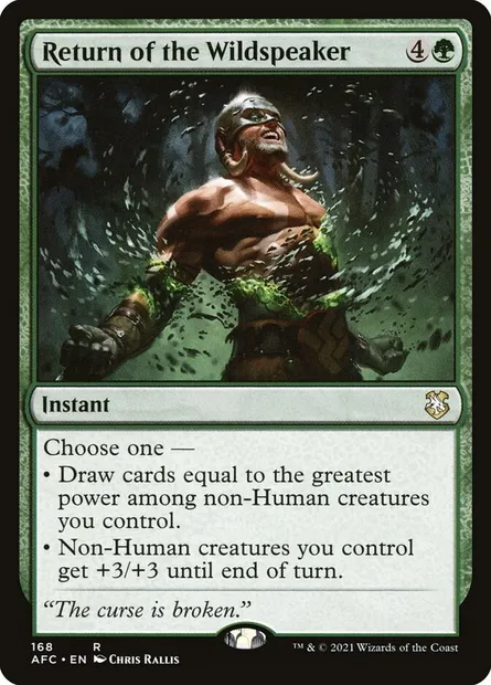 Return of the Wildspeaker, Magic card AFC 168 — Forgotten Realms Commander set