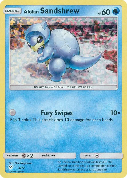 Sabelette d’Alola, carte Pokémon MCD19 4 — extension McDonald's Collection 2019