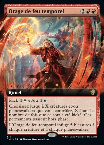 Orage de feu temporel, carte Magic DMU 411 — extension Dominaria Uni