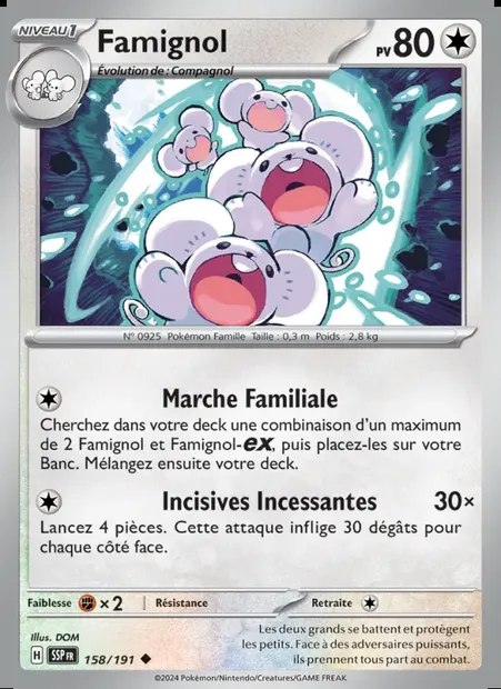 Famignol, carte Pokémon SSP 158 — extension Étincelles Déferlantes