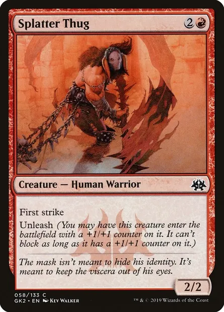 Splatter Thug, Magic card GK2 58 — RNA Guild Kit set