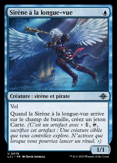 Sirène à la longue-vue, carte Magic LCI 78 — extension The Lost Caverns of Ixalan