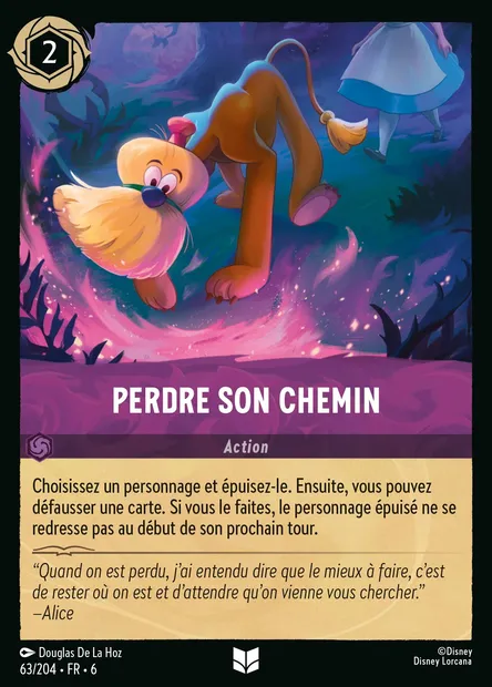 Perdre son chemin, carte Disney Lorcana CH6-063 — extension La Mer Azurite