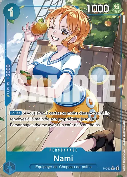 Nami, carte One Piece P-053 — extension Carte promo