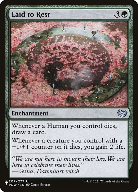 Dernier repos, carte Magic PLST VOW-207 — extension The List