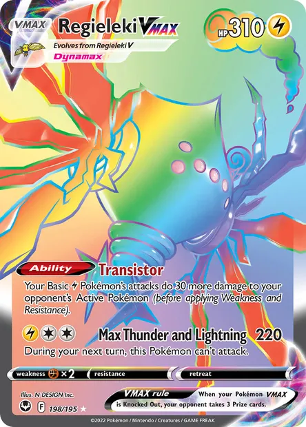Regieleki VMAX, Pokémon card SIT 198 — Silver Tempest set