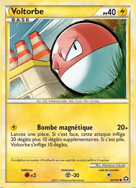 Voltorbe, carte Pokémon TM 83 — extension Triomphant