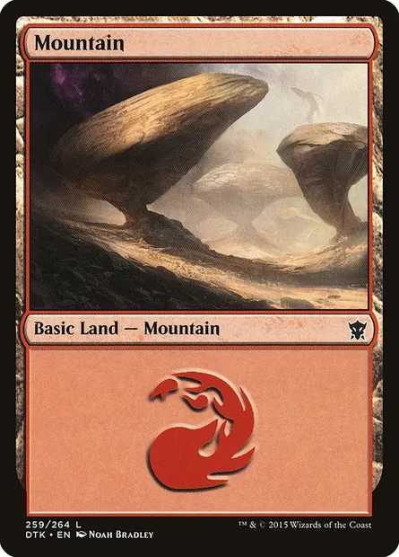Mountain, Magic card DTK 259 — Dragons of Tarkir set