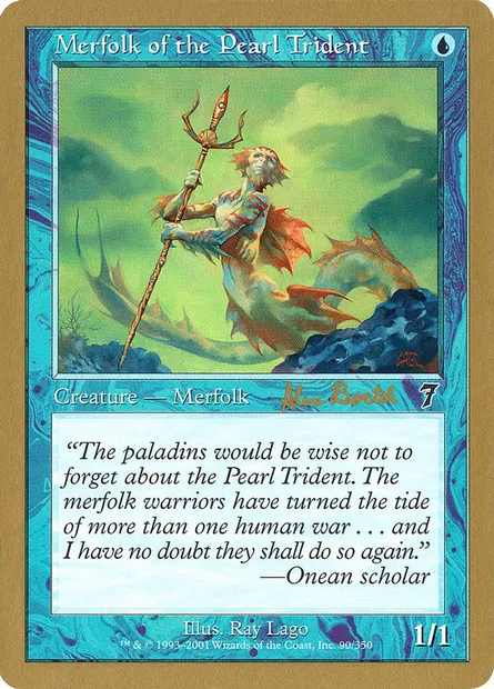 Ondins du Trident nacré, carte Magic WC01 ab90 — extension World Championship Decks 2001