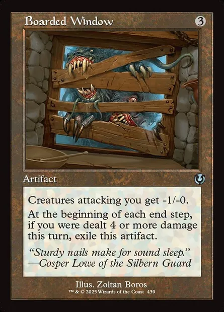 Fenêtre barricadée, carte Magic INR 439 — extension Innistrad Remastered