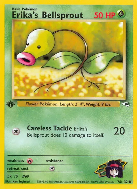 Erika's Bellsprout, Pokémon card GH 76 — Gym Heroes set