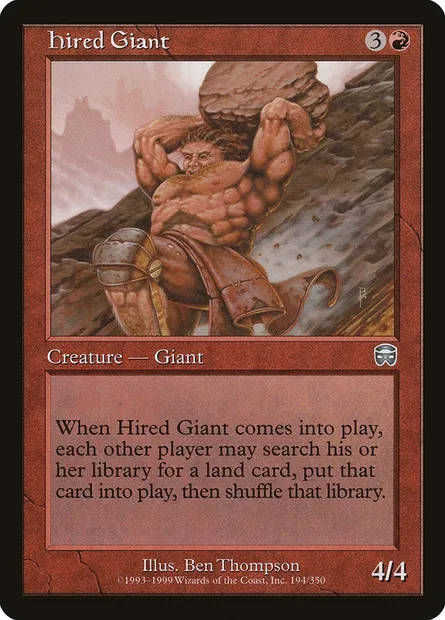 Hired Giant, Magic card MMQ 194 — Mercadian Masques set