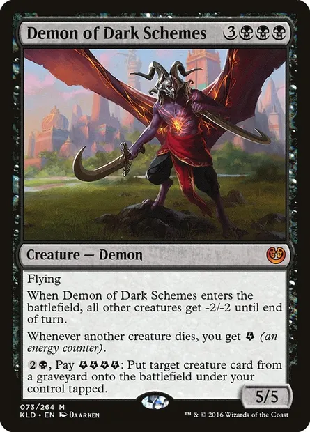 Demon of Dark Schemes, Magic card KLD 73 — Kaladesh set