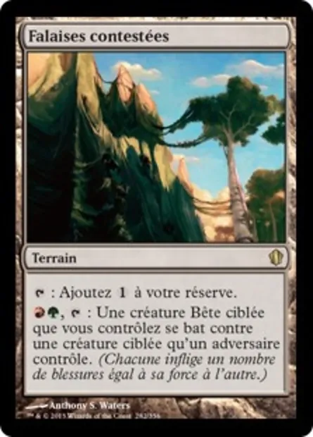 Falaises contestées, carte Magic C13 282 — extension Commander 2013