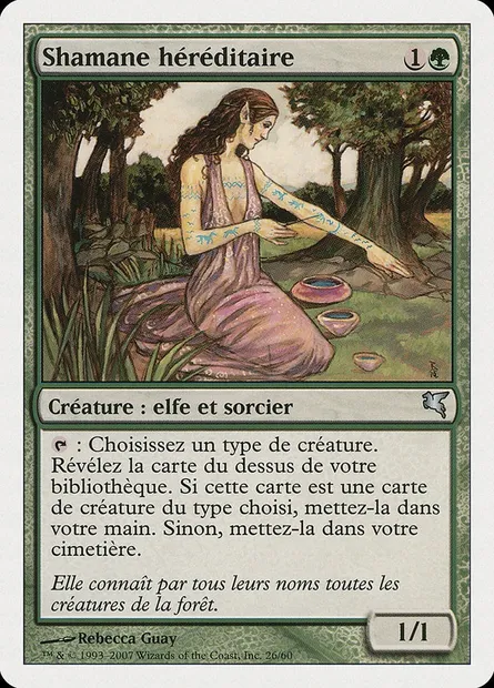 Shamane héréditaire, carte Magic PSAL B26 — extension Salvat 2005