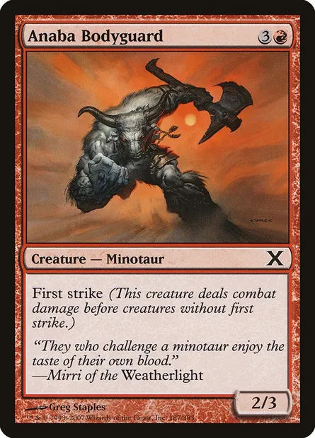 Anaba Bodyguard, Magic card 10E 187 — Tenth Edition set