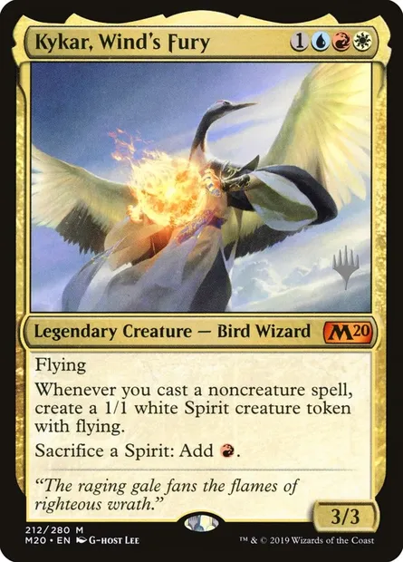 Kykar, furie du vent, carte Magic PM20 212p — extension Core Set 2020 Promos