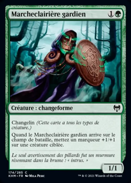 Marcheclairière gardien, carte Magic KHM 174 — extension Kaldheim