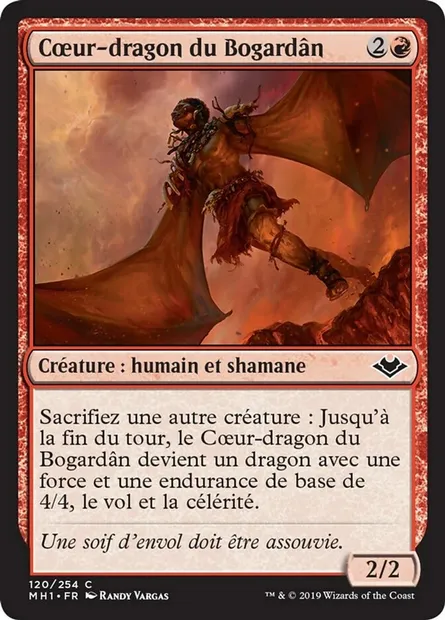 Cœur-dragon du Bogardân, carte Magic MH1 120 — extension Horizons du Modern