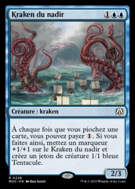 Kraken du nadir, carte Magic MOC 228 — extension March of the Machine Commander
