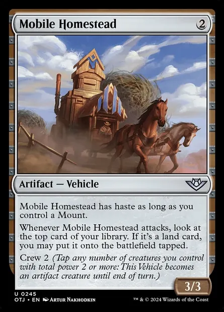 Mobile Homestead, Magic card OTJ 245 — Outlaws of Thunder Junction set